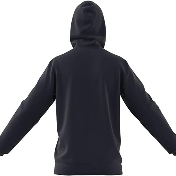 🆕adidas Men's Essentials 3-Stripes French Terry Hoodie, LG-Legend Ink/White,NWT - Picture 2 of 3